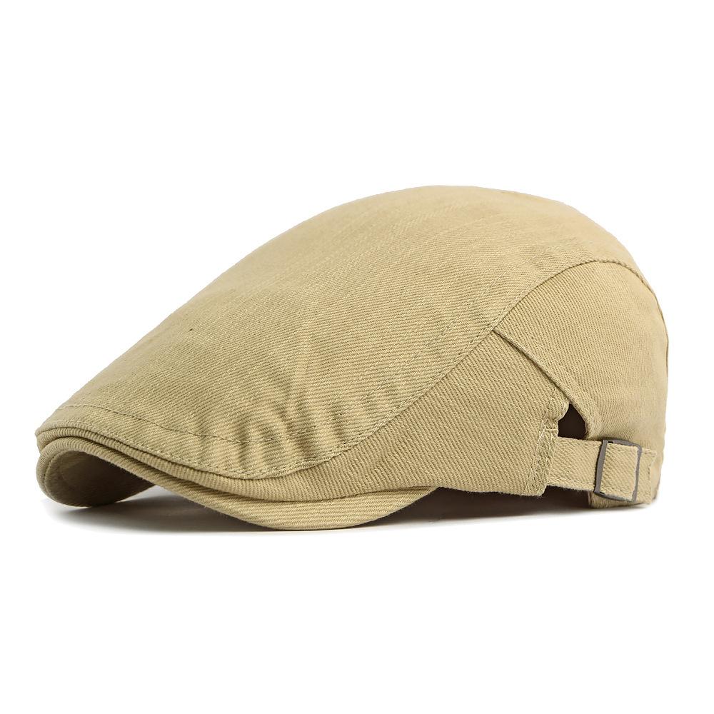 Spring Summer Classic Beret Men British Vintage Cap Solid Color Forward Cap