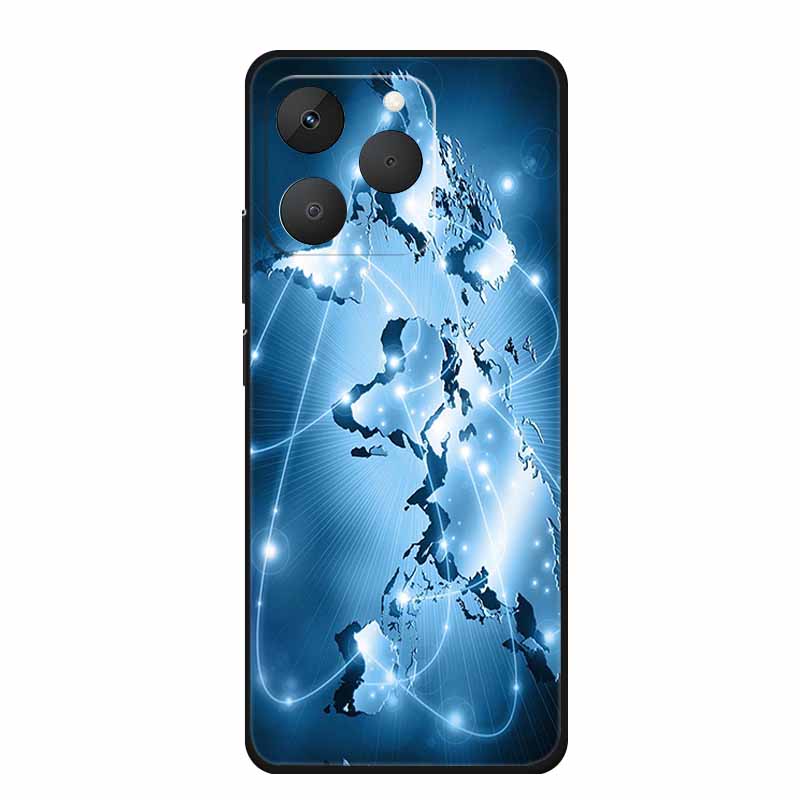 For Realme 15T Phone Case 15 T Fashion Picture Black Silicone TPU Soft Back Cover Case For Realme 15T 5G 2025 Case Realme15T Bag