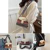 Ethnic Style Fashion Shoulder Bag 2024 Spring New Simple Large Retro Single Shoulder Slant Small Square Bag Blue