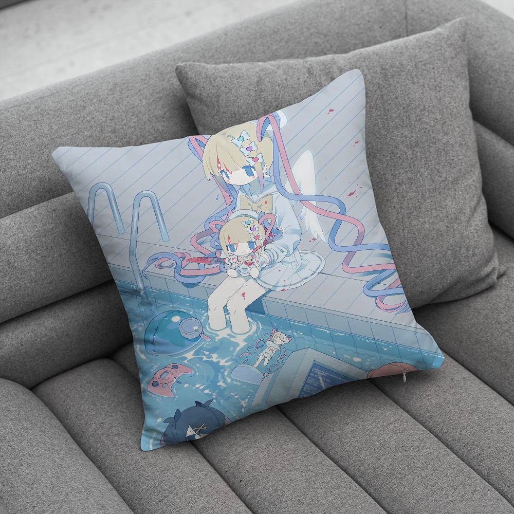 Needy KKAngel Streamer Overload  Creative Patterned Pillowcases for Interior Decoration Office Living Room Home