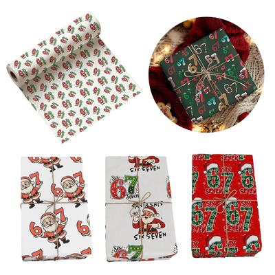 1 Pc 67cm Santa Theme Christmas Wrapping Paper - Funny Gift Wrap | Ideal for Kids' Holiday & Christmas Gift Packaging