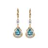 Crystal Rhinestone Dangle Earrings Women Jewelry Luxury Cat Eye Stone Earrings Geometric Delicate Water Drop Earrings Women