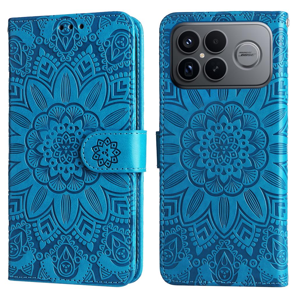 For Xiaomi Redmi K90 Pro Max 5G/Poco F8 Ultra Case Sunflower Imprint Leather Wallet Phone Cover
