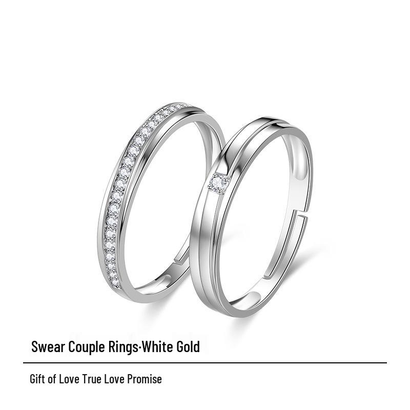 

Кольца для пары «Клятва на колесе обозрения» - Универсальное стерлинговое серебро S925, Нишевый дизайн, Устойчивые к выцветанию мужские и женские кольца. Vow Couple Ring - Male