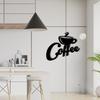 Metal Wall Art Home Decor Coffee Line Artwork Living Room Kitchen Office Gift