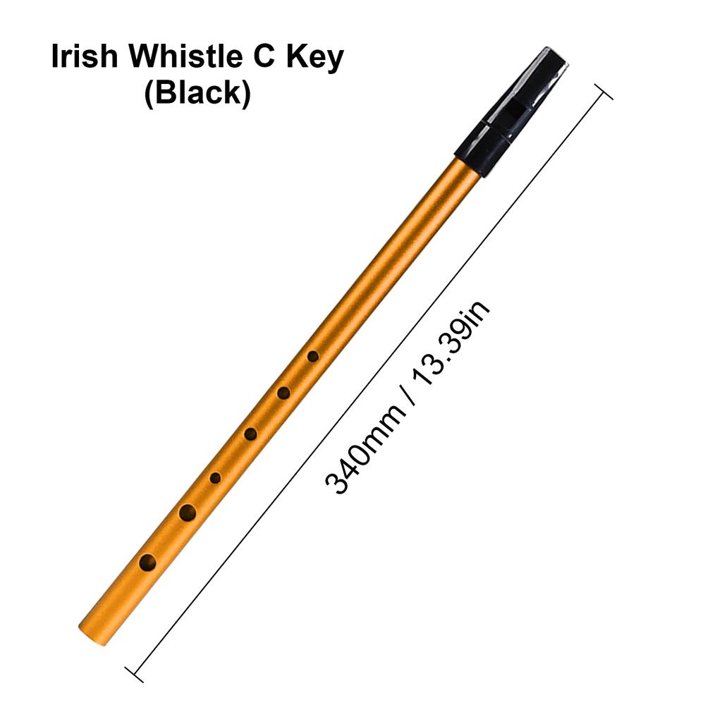 Irish Whistle C Key 6-hole Key of C 6 Holes Flute Penny Whistle Tin Whistle Wind Musical Instruments for Student Beginners Intermediates Experts