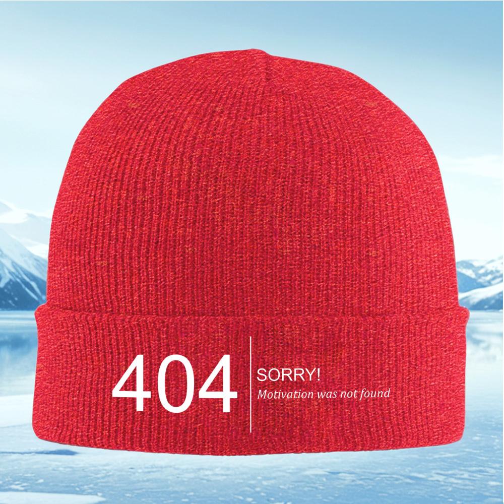 

Error code motivation not found Sorry Men Women Unisex Knitted Hat Beanie Pullover Cap Winter Thermal Warm Christmas Outdoor Cy