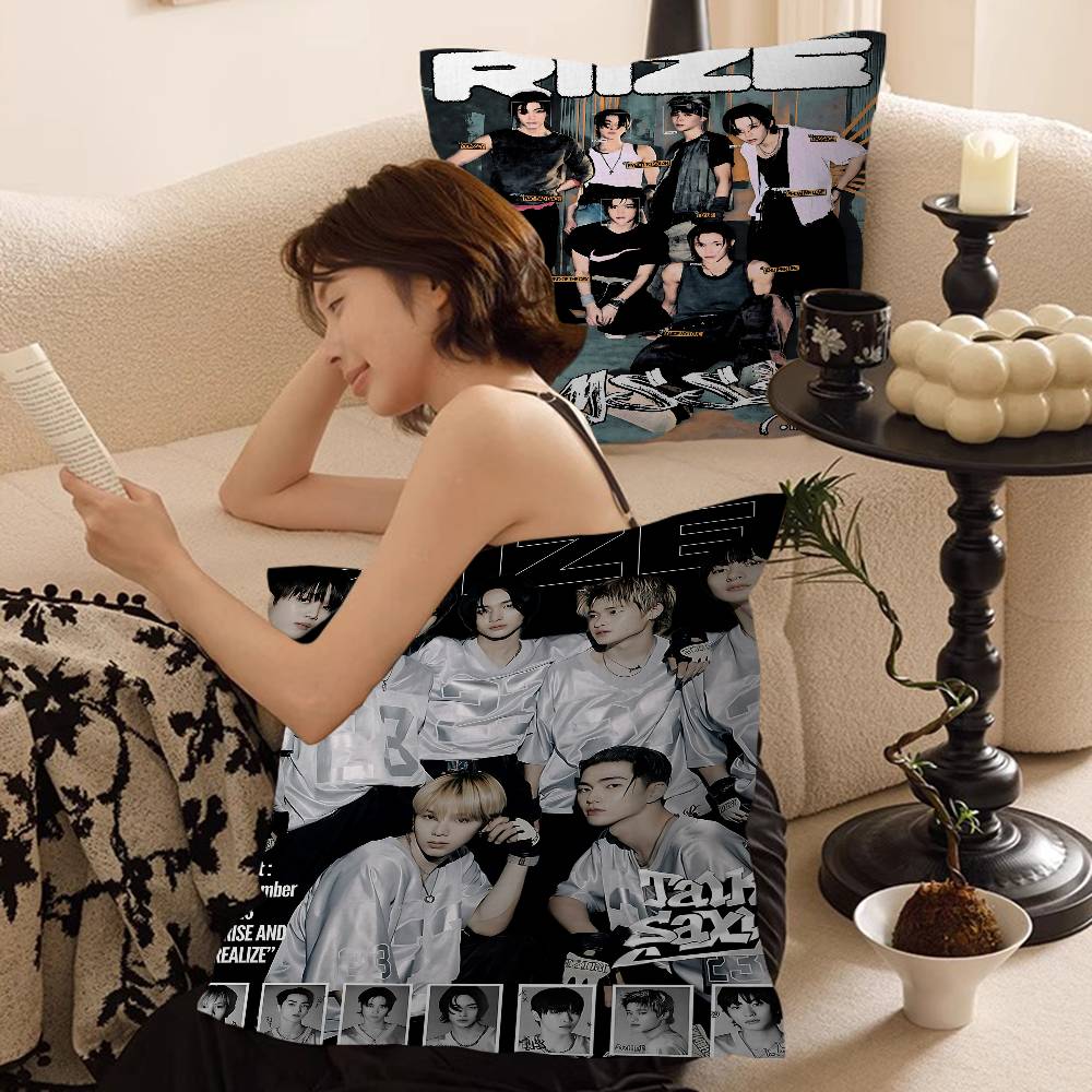 Kpop Band R-RiizeS Cushion Cover Polyester Sofa Cushions Decorative Throw Pillows Home Decoration Pillowcover