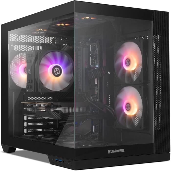 Boîtier PC - NOX XTREME PRODUCTS - Hummer Astra Neo Black - Verre trempé - USB 3.0 - Compatible ATX