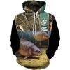 New 3D Printing Carp Fishing Men's Hoodie Fashion Outdoor Camping Pullover Clothing Wild Enthusiast Hooded Sweatshirt