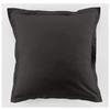 2 Taies D'oreiller Uni 63 X 63 Cm Passion Anthracite