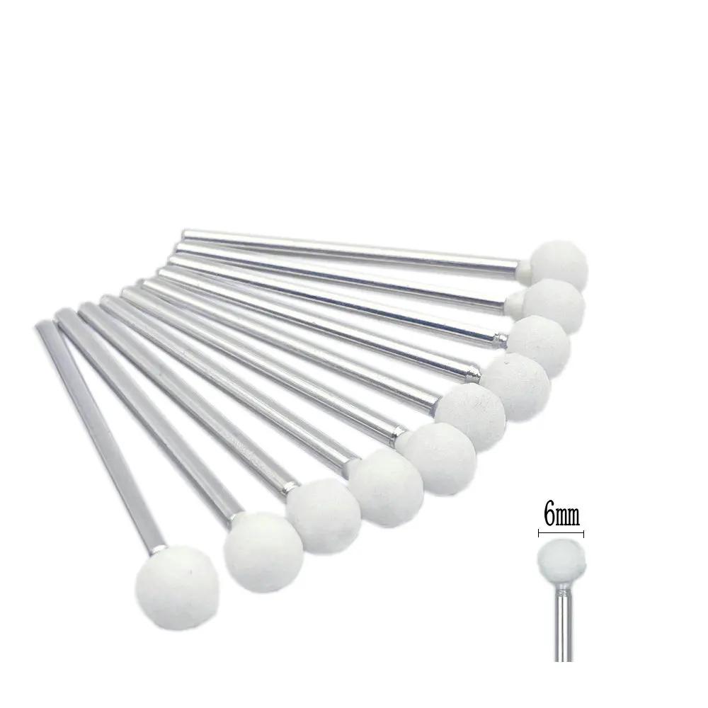 10pcs/set  Dental Stone Grinder Polisher Burs 2.35mm Shank For Contouring Shaping Porcelain Dental Rotary Stone Polisher