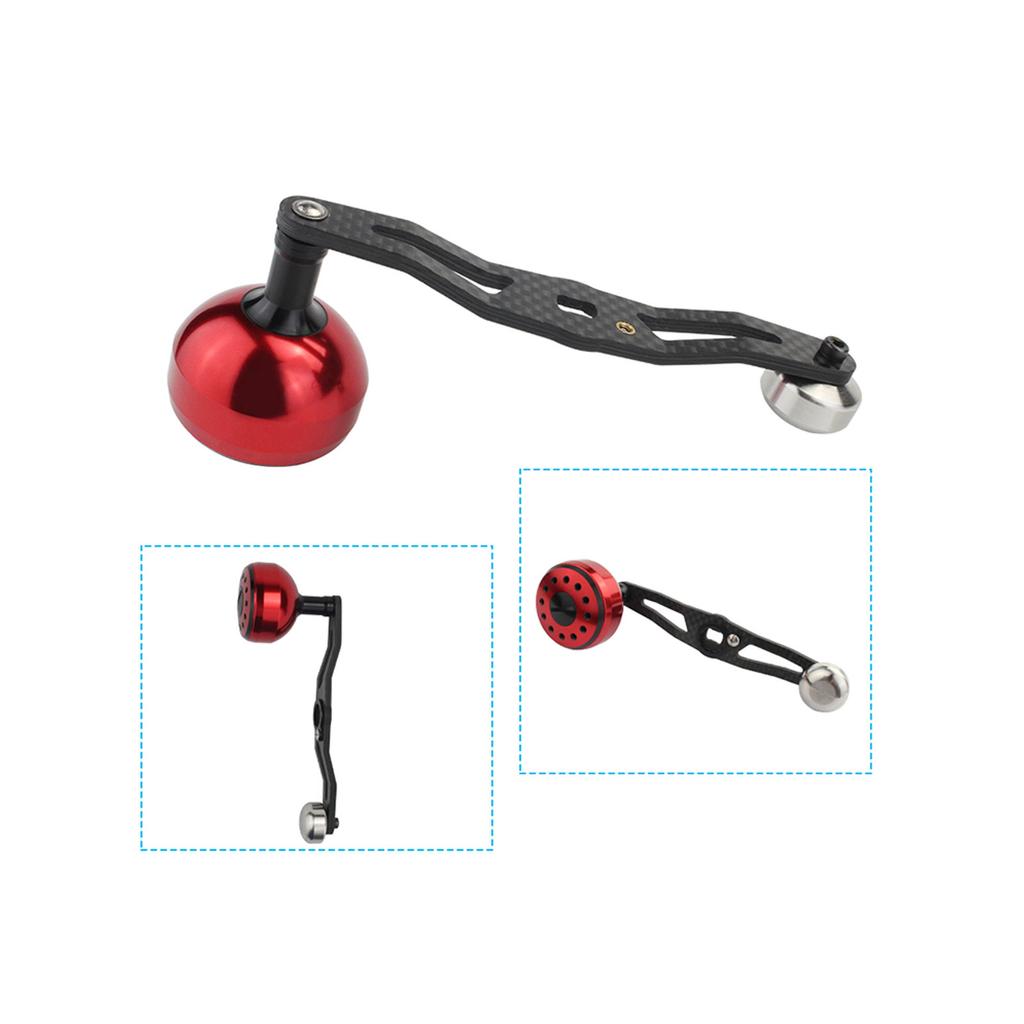 Fishing Reel Handle Aluminium Alloy Handle Double Color Handle For Baitcasting Hole Size 8x5mm Length 115 MM