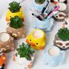 Cartoon Multifunction Ceramic Succulent Planter Cute Animal Cactus Potted Plant Gardening Creative Flower Pot Garden Decoration