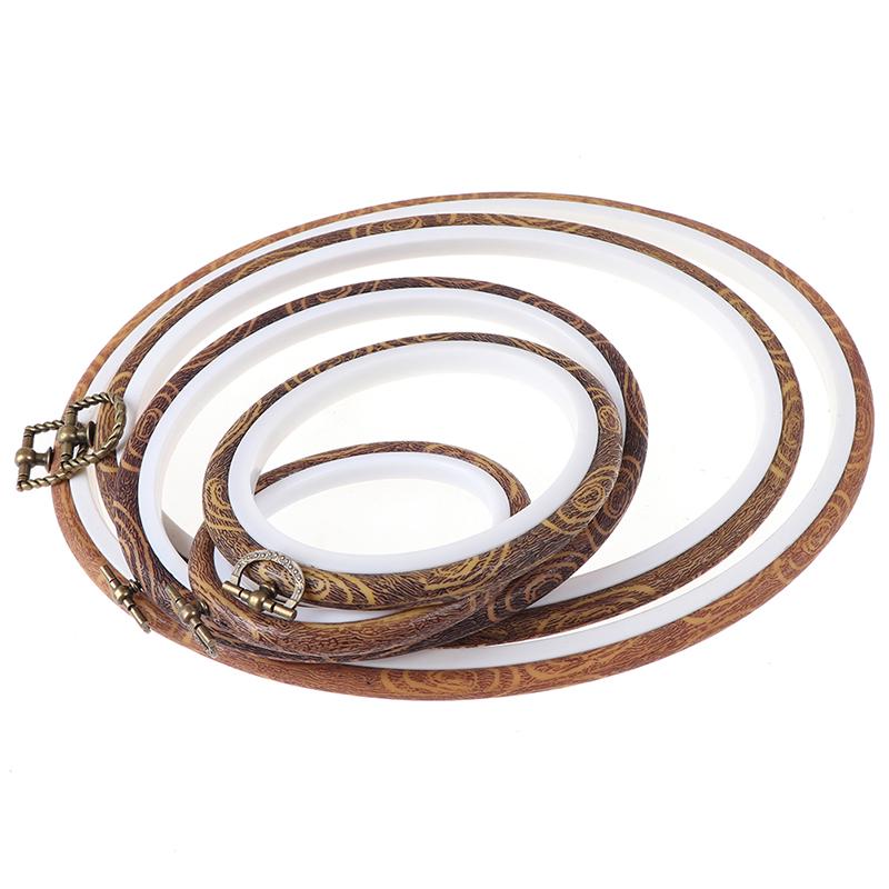 Instrument de cusut Cercuri de broderie de culoare din lemn rotund Set cadru Broderie din plastic