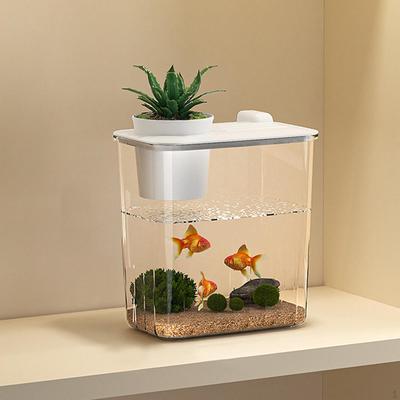 Reptile Tank Terrarium Amphibian Feeding Box Desktop Tortoise Habitat Stackable Clear Visibility