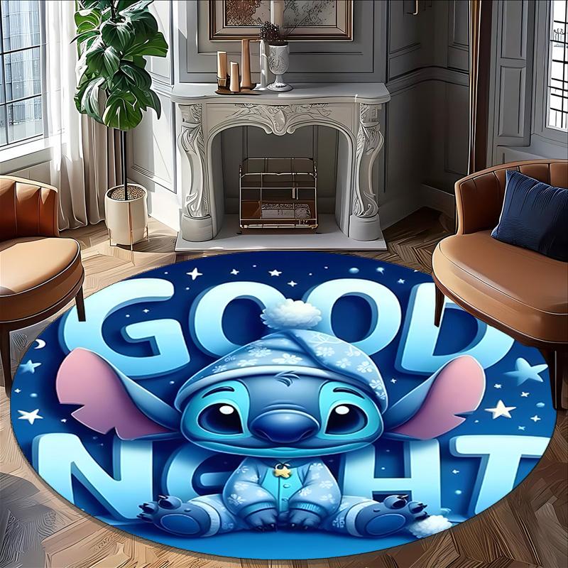1pc S-Stitch17 Carpet, Round Rug, Comfortable, Suitable for Entryways, Living Rooms, Office, And Bedrooms, Christmas Decoration