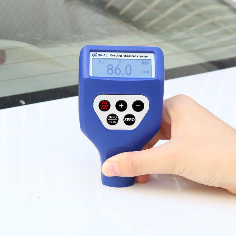 DR-A5 High-Digital Auto Car Paint Thickness Meter Plastic Paint Thickness Gauge Tester Coating Thickness Gauge Car Paint Tester 0-2000μm синий
