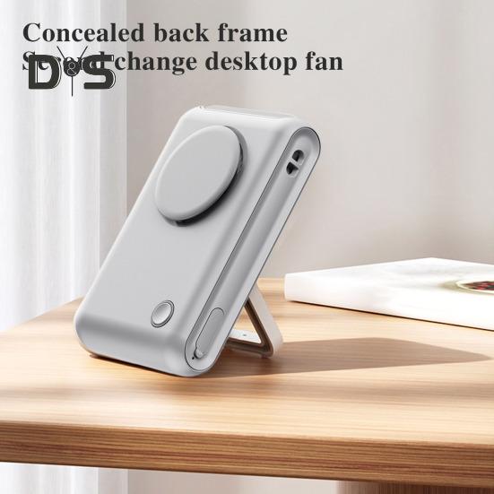 Tragbarer Ventilator für den Außenbereich, starker Luftstrom, drei einstellbare Geschwindigkeiten, geräuscharmer Betrieb, wiederaufladbarer Kühlventilator für den Reisegebrauch