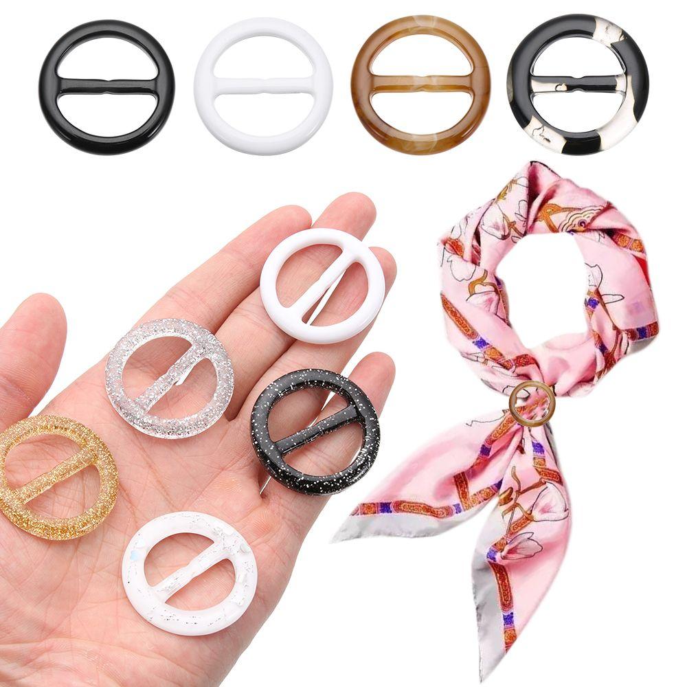2 Anelli Fibbia Per Sciarpe E Vestiti - Fermascialli Con Zirconi Cubici - Clip Per T-Shirt E Foulard, Accessorio Moda Multiuso