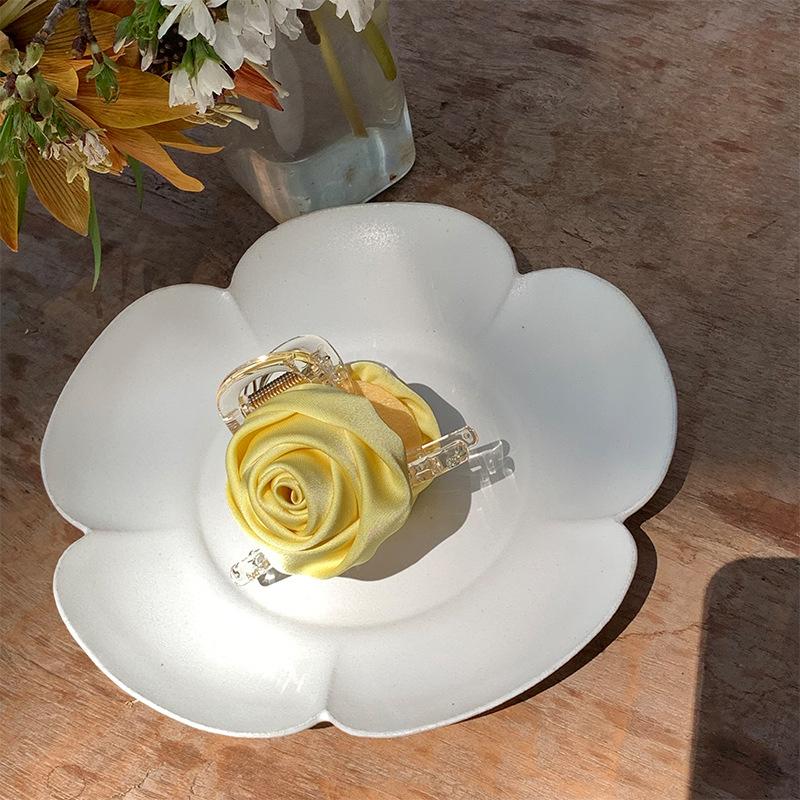 

Three-Dimensional Rose Flower Bow Barrettes For Women Girls Vintage Flower Hair Clips Headdress Elegant Hair Accessories