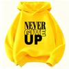 Nooit Opgeven Brief Print Hoodie Kinderen Lente Kinder Sweatshirt Hoody Casual Hoodies voor Jongens Meisjes Kleding