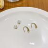 Korean-Style Pearl Drop Earrings: Two-Way Wear, Artistic Ear Studs & Hooks for Women and Students