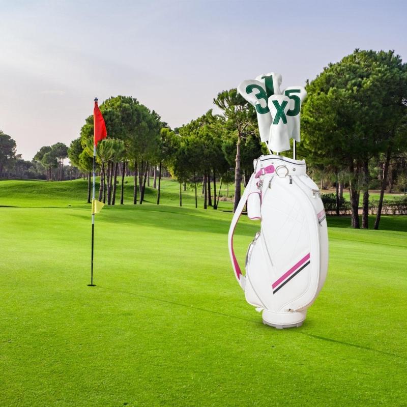 4Pcs PU Golfs Mallet Putter Headcover Golfs Club Head Cover Golfs Men Women Golfs Driver Golfs Club Cover Iron Headcover