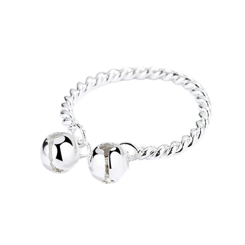 Double Bell Vibrato Ring: Verdrehter Draht Klingelring für Freundin Geschenk
