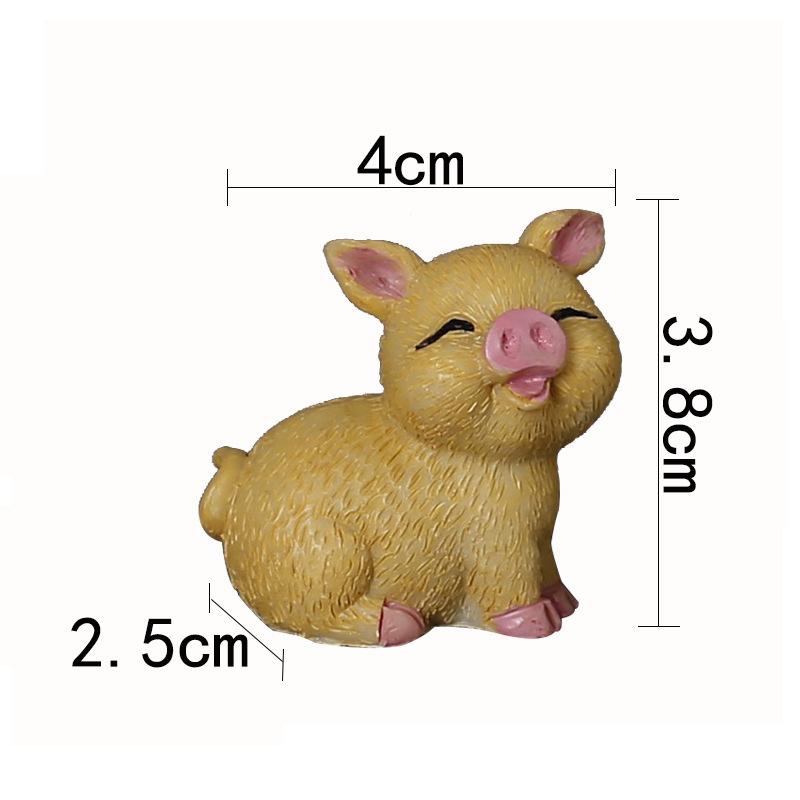 Creative Small Cute Resin Animal Shape Flower Pet Figure Diy Micro Landscape Doll Ornament