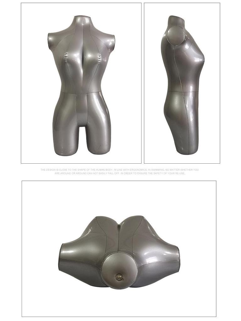 Inflatable Female Torso Mannequin with Stand for Women's Clothing Display