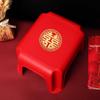 Wedding Toast Rectangular Tray Set: Red Candy and Tea Ceremony Plates for Newlyweds