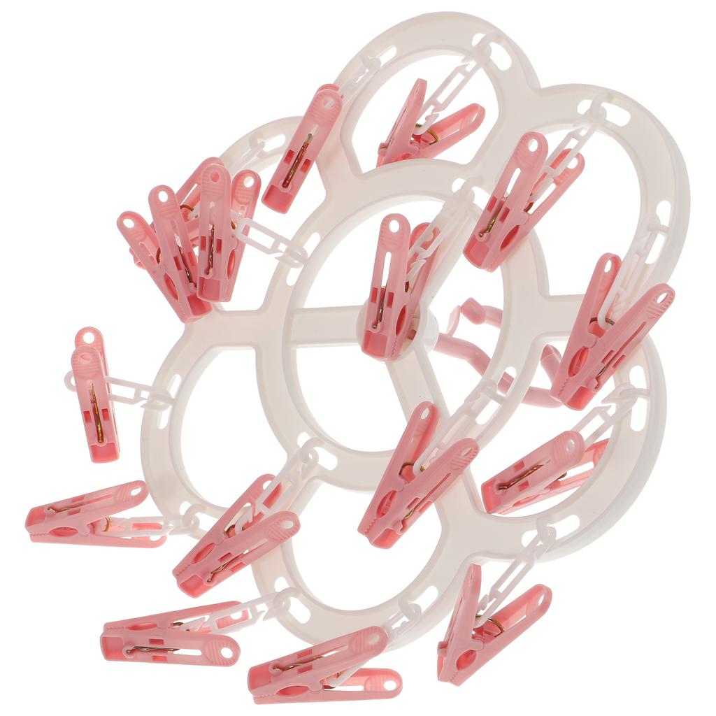 1Pcs Plum Blossom Socks Drying Rack Sturdy Clip Hanger Windproof Drip Hanger Household Clothes Stand Blue Windproof Drying Rack