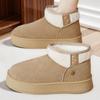 Shoes women's new snow boots cotton shoes piled thickened cotton boots one pedal medium boots thick-soled women's boots