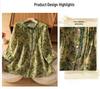 2026 Plus Size Women's Pure Ramie Summer Loose Green Top