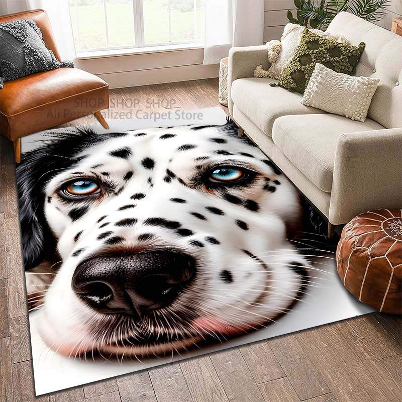 Multiple Sizes Cute Dog Avatar Pattern Carpet for Living Room Bedroom Sofa Home Decor Non slip Floor Mat Large Size Luxury Gift