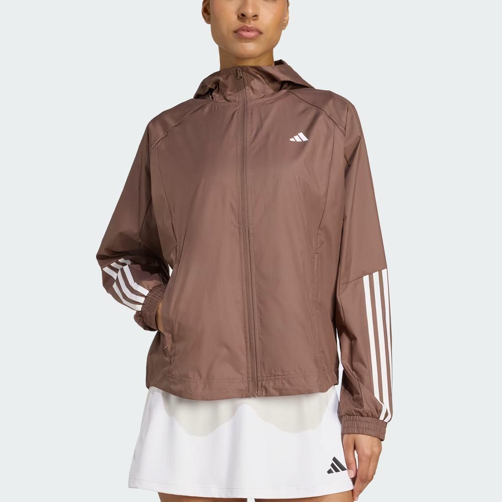 Adidas מעיל רוח Wind.RDY Hyperglam גזרה רפויה חסין רוח נושם נוח רוכסן שרוול עטלף שרוול ארוך ז'קט נשים ז'קט JX7381