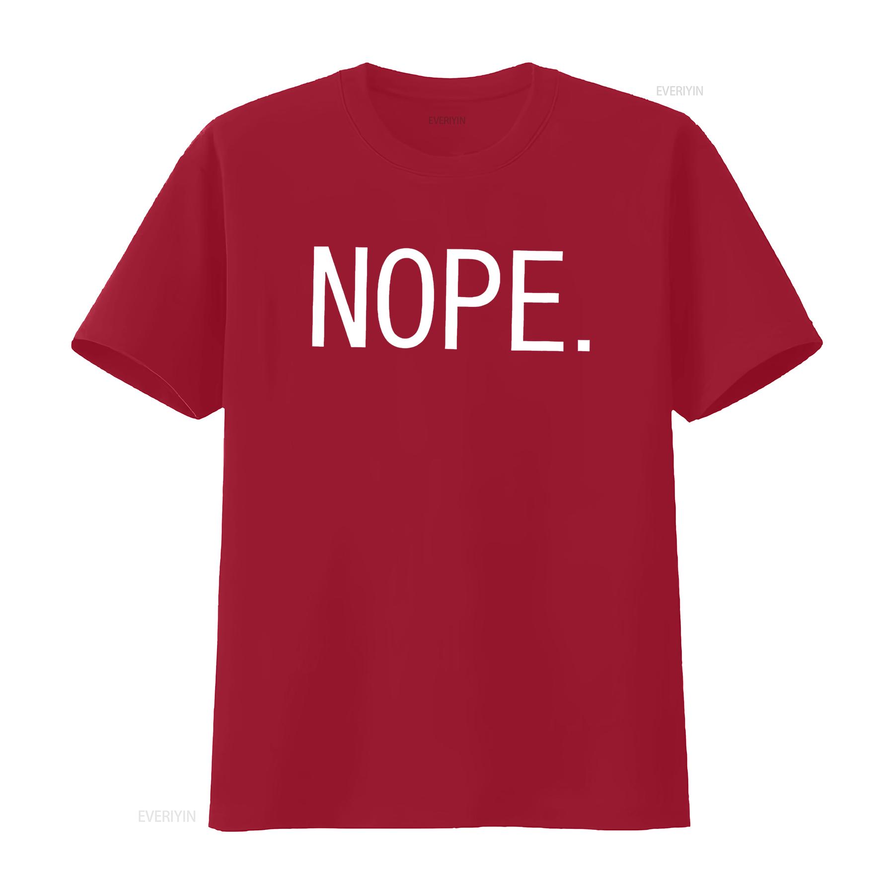 

Nope T shirt funny minimalist vintage Washed graphic Soft Stretched streetwear fashion Stylish Top For Everyday Wear S