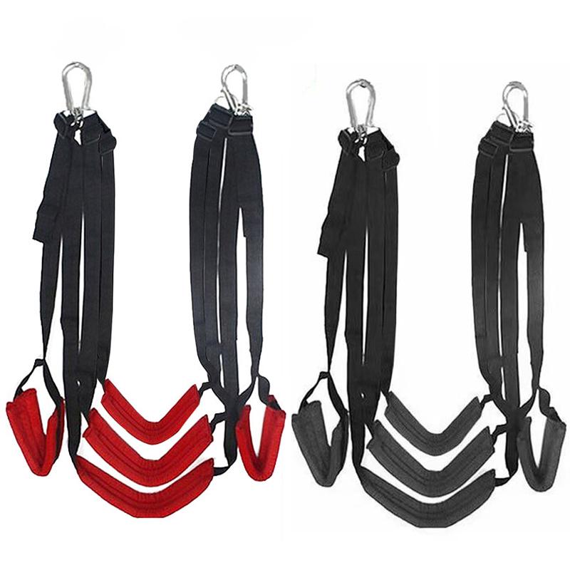 Upgraded Sex Swing Sex Furniture Fetish Bandage Adult Game Soft Seat And Leg Pad Hanging Erotic Swing Sex Toys for Couples Flirt
