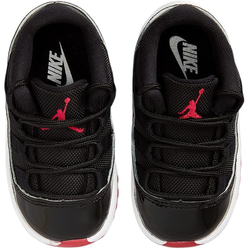 Air Jordan 11 Retro Low TD Bred 2025 Baby Sneakers Black White Varsity-Red FV5120-006