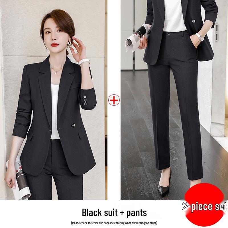 Women's High-End Korean Style Blazer Suit - Professional Workwear for Autumn/Winter