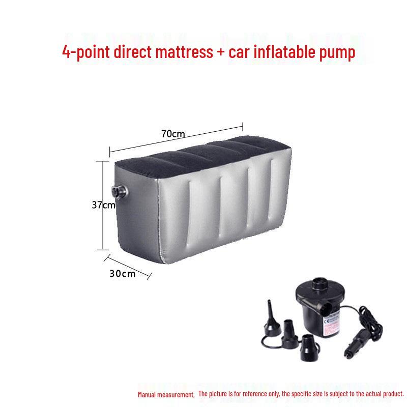 Inflatable Car Bed and Footrest for Rear Seat Use In Sedans and SUVs