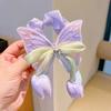 Butterfly Large Intestine Hairbands Girl Meatballs Rubber Band Hair Ties Fashionable Princess Headband Sweet Hair Accessories