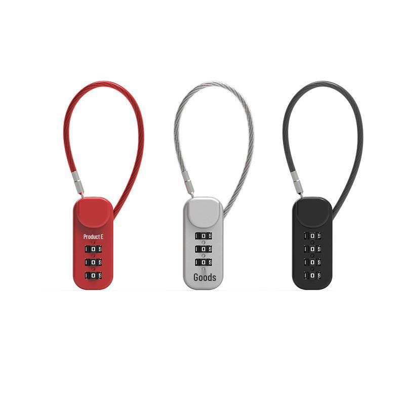 Waterproof Rustproof Steel Cable Combination Padlock for Outdoors, Helmets, Suitcases, and Cabinets