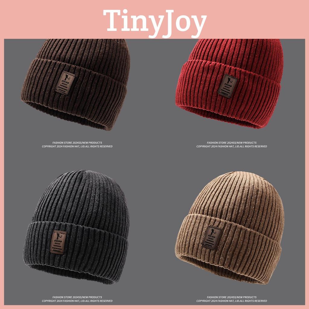 Knitted Thick Beanie Hat Winter Warmth Unisex Cap Windproof Gift Solid Color