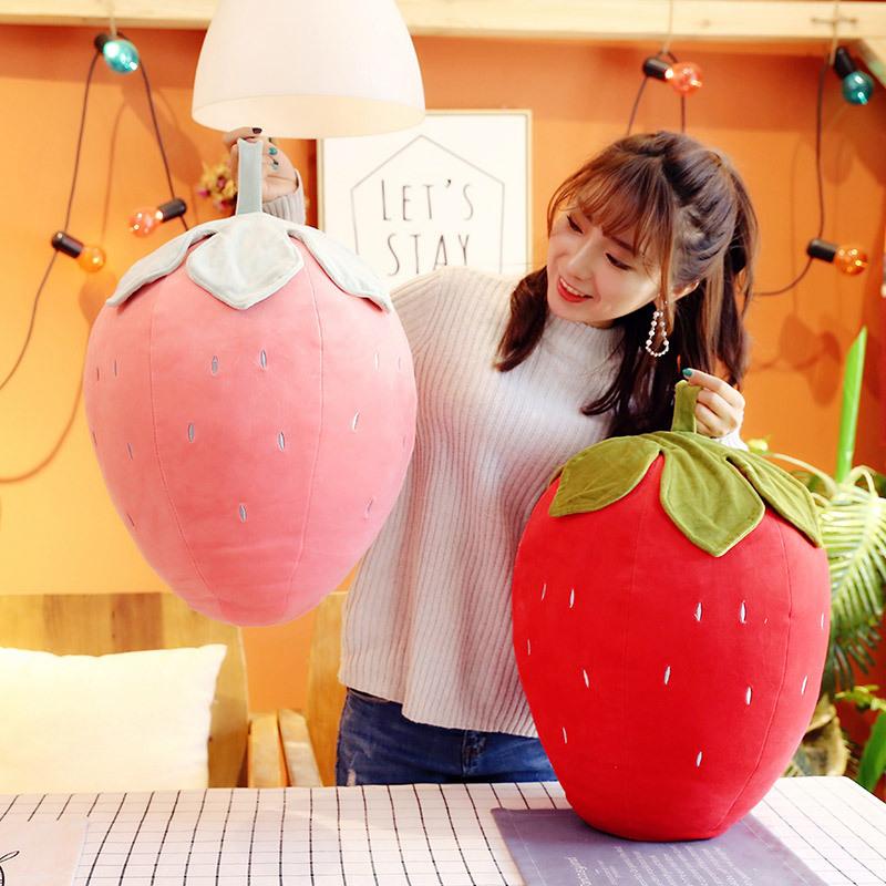 

Креативная плюшевая игрушка с клубникой, мягкая пуховая хлопковая подушка, детская декоративная подушка, плюшевая кукла с фруктами, игрушки для девочек, праздничные подарки 0.4CM