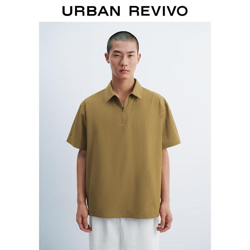 UR Men s Polo Zipper Short Sleeve Shirt L