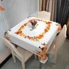 Autumn Pumpkin Maple Leaf Tablecloths for Table Decor Washable Fall Thanksgiving Theme Rectangle Table Cloth Wedding Party Decor