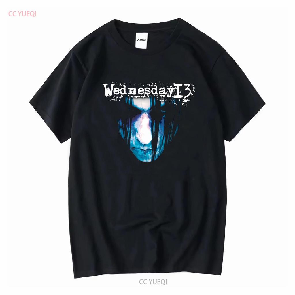 Camiseta Vintage de la Banda Wednesday 13 Esqueletos Talla L Y2K Horror Punk Murderdolls manga larga o corta vintage Lavada Unisex