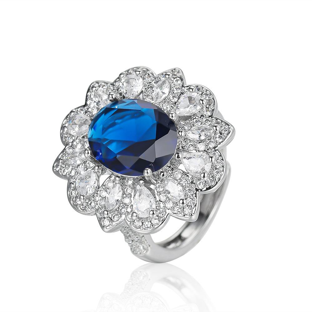 Hot mining explosion full of diamonds, colorful treasures, large flower necklaces, rings, European and American studs.